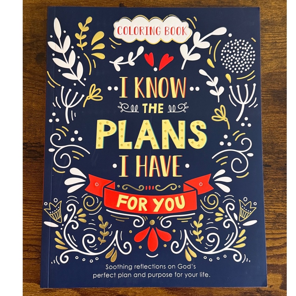 Christian Coloring Book I Know The Plans I Have For You Scripture NEW
